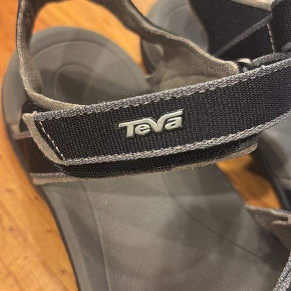 Teva black sandals, size 7 - Picture 3 of 4
